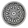 180cm Benaras Black And White Round Recycled Plastic Outdoor Rug And Mat