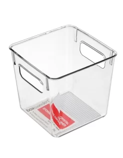 Crystal Plastic Storage Container 15cm Medium Fridge/Pantry Organiser