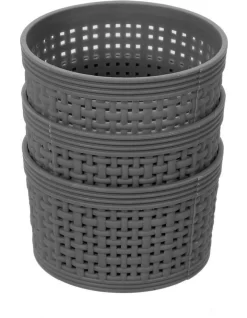 3pc 10cm Round Ivy Weave Home/Kitchen Storage Basket Assorted -Household Items Shop 841388410 4 720x928