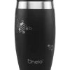 Black Tumbler With Etched Bees