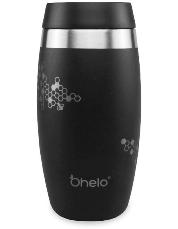 Black Tumbler With Etched Bees 3 Black Tumbler With Etched Bees