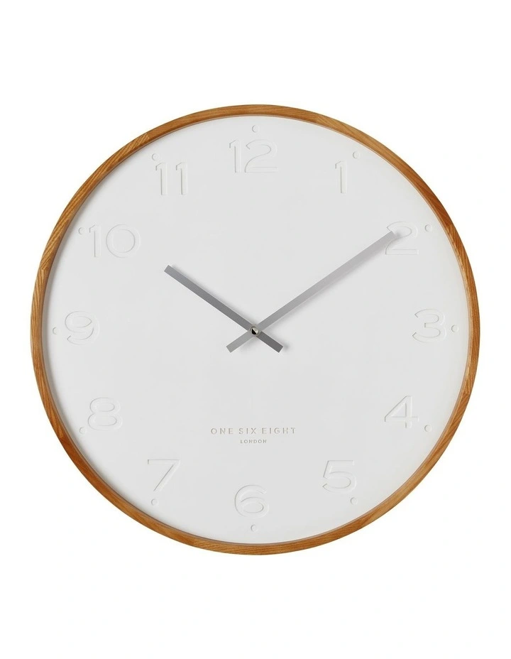 Freya White 50Cm Wall Clock 3 Freya White 50Cm Wall Clock