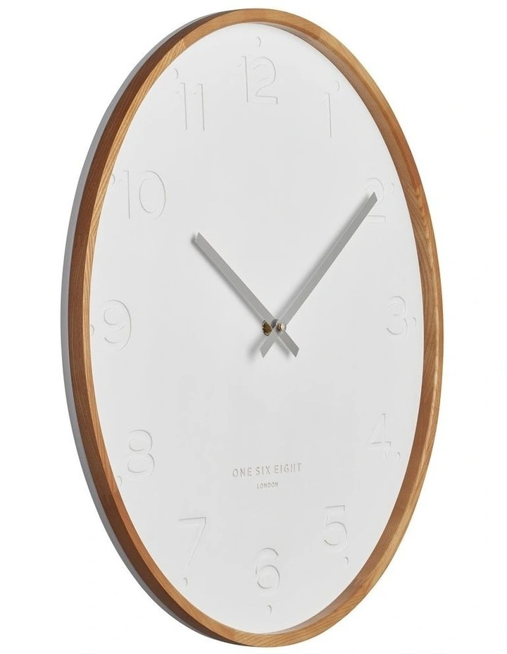 Freya White 50Cm Wall Clock 4 Freya White 50Cm Wall Clock - Image 2