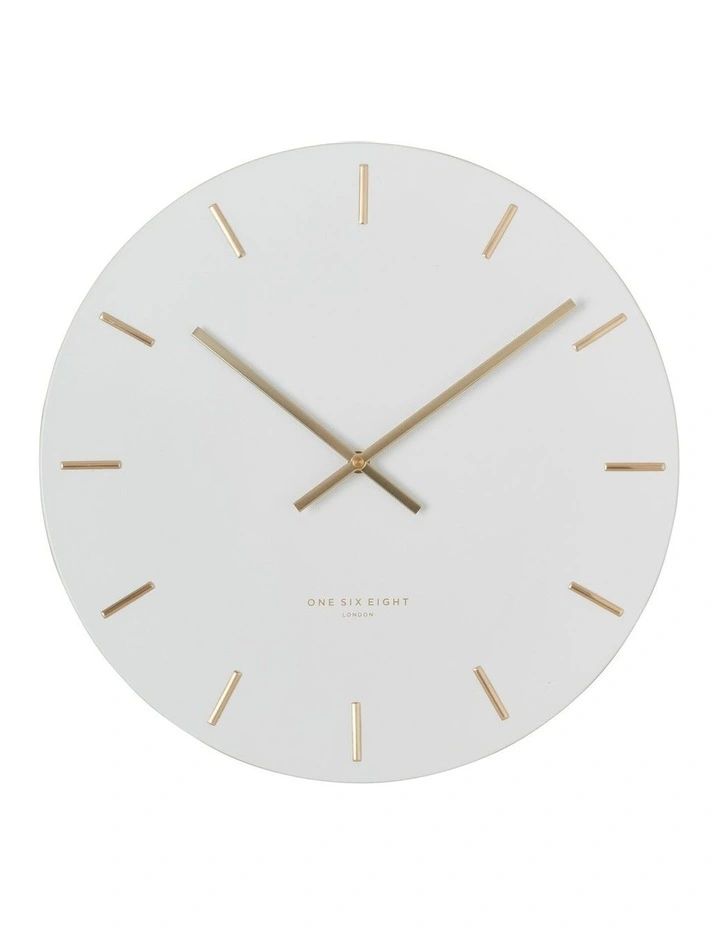 Luca White 30Cm Silent Wall Clock 3 Luca White 30Cm Silent Wall Clock