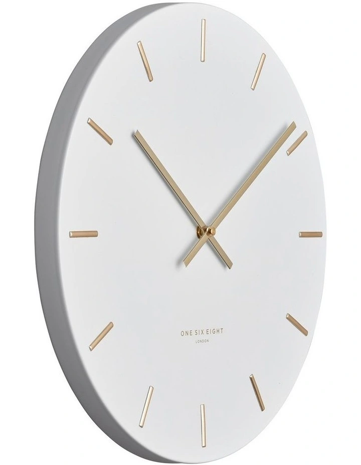 Luca White 30Cm Silent Wall Clock 4 Luca White 30Cm Silent Wall Clock - Image 2