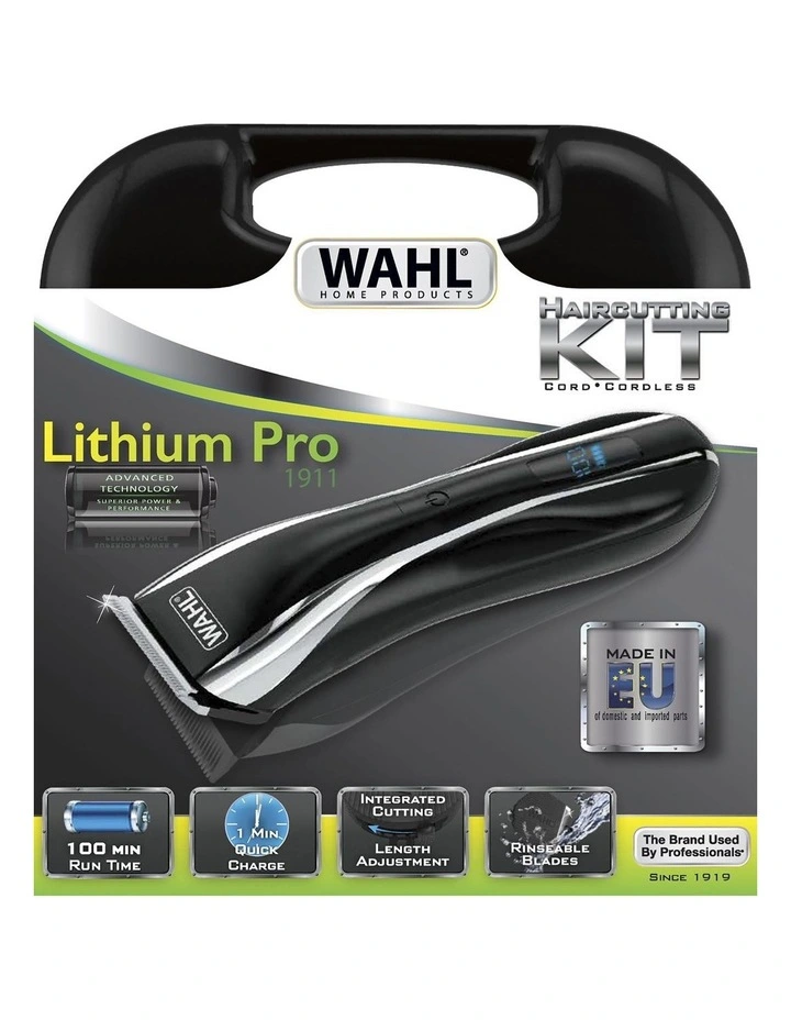 Wahl Lithium Pro Hair Clipper Black 1911-0475 3 Wahl Lithium Pro Hair Clipper Black 1911-0475