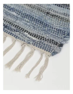 Astra Hand Woven Rug Denim 200x300cm Ecru/Blue -Household Items Shop 850881070 3 1 720x928