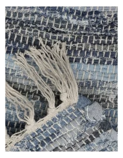 Astra Hand Woven Rug Denim 200x300cm Ecru/Blue -Household Items Shop 850881070 5 720x928