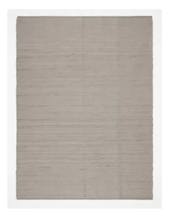 Luna Handwoven Rug Wool Hemp & Cotton 160x230cm Ivory/Grey