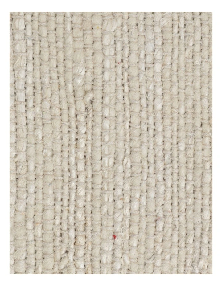 Luna Handwoven Rug Wool Hemp & Cotton 160x230cm Ivory/Grey 6 Luna Handwoven Rug Wool Hemp & Cotton 160x230cm Ivory/Grey - Image 4