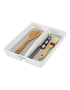 Mini Utensil Tray 32.4 X 23 X 4.8cm In White