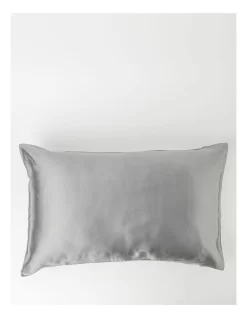 Heritage Silk Front Pillowcase Pair Charcoal -Household Items Shop 853953850 853960600 3 2 720x928