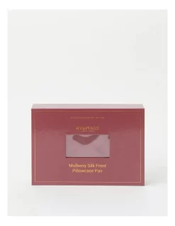 Heritage Silk Front Pillowcase Pair In Rose