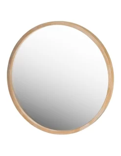 Tina 60cm Light Solid Wood Mirror