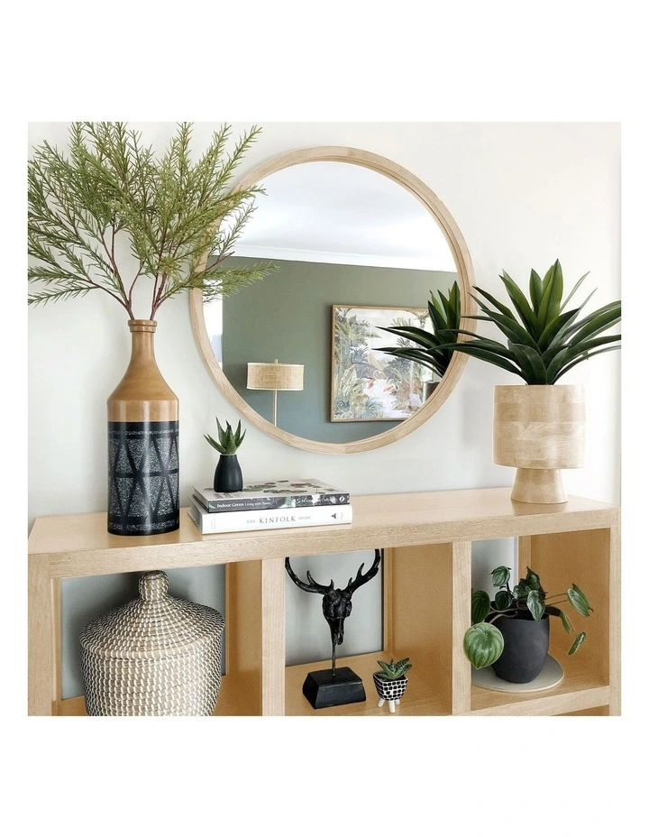 Tina 60cm Light Solid Wood Mirror 5 Tina 60cm Light Solid Wood Mirror - Image 3