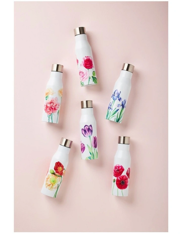 Maxwell & Williams Katherine Castle Floriade Double Wall Insulated Bottle 450ML Irises 4 Maxwell & Williams Katherine Castle Floriade Double Wall Insulated Bottle 450ML Irises - Image 2