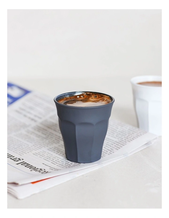 Duralex Picardie Soft Touch Grey Tumbler 90ml Set Of 6 4 Duralex Picardie Soft Touch Grey Tumbler 90ml Set Of 6 - Image 2