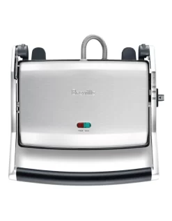 Breville The Toast & Melt 2 Slice Sandwich Press Brushed Stainless Steel BSG520BSS