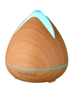 Cool Mist Ultrasonic Diffuser With 3 Pack Essential Oils Light Wood