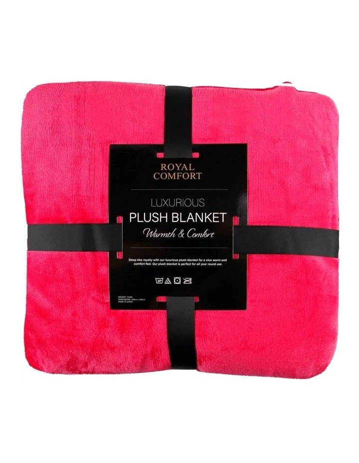 Plush Blanket Throw Large In Rose Pink 3 Plush Blanket Throw Large In Rose Pink