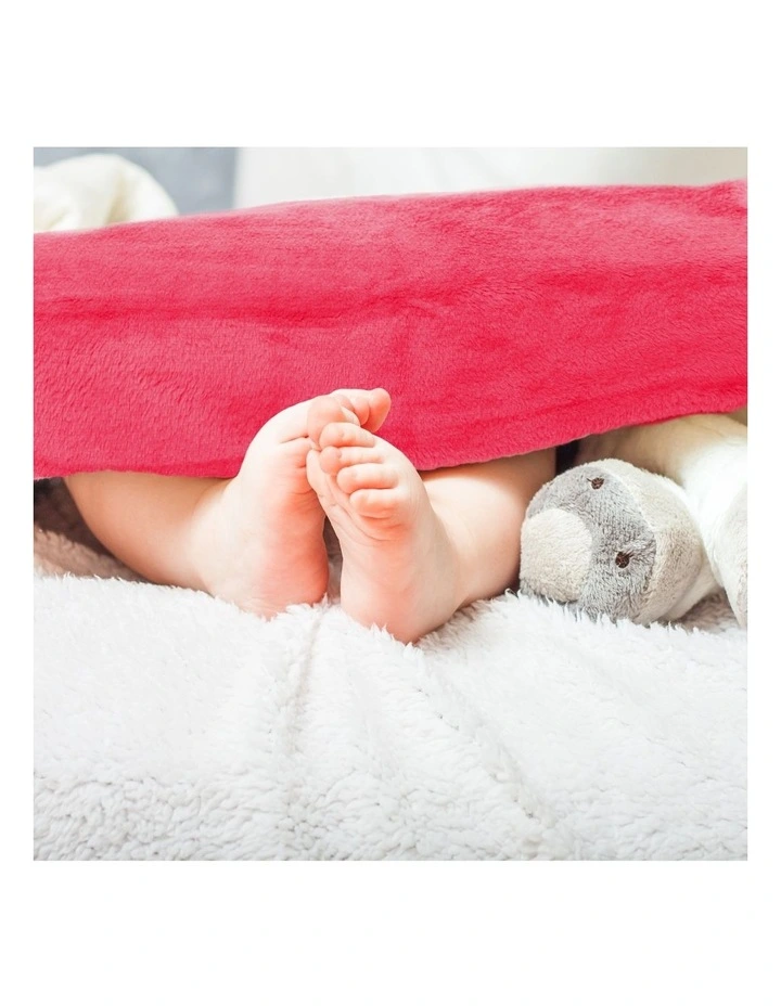 Plush Blanket Throw Large In Rose Pink 7 Plush Blanket Throw Large In Rose Pink - Image 5