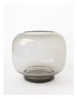 Torado Cased Colour Vase 23.5x23.5x20cm In Charcoal