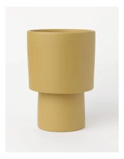 Eden Terracotta Planter Pot 25cm In Mustard