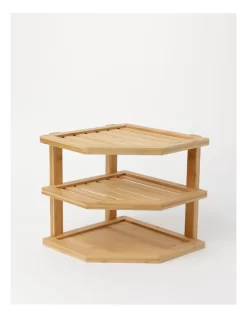 Bamboo 3 Tier Corner Shelf