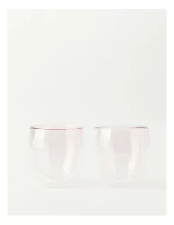 250ML Set Of 2 Double Wall Glass Pink -Household Items Shop 866150290 3 1 720x928