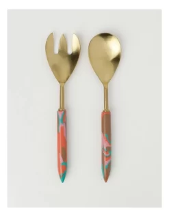 Ferraro Pink Marble Look Resin Serveware