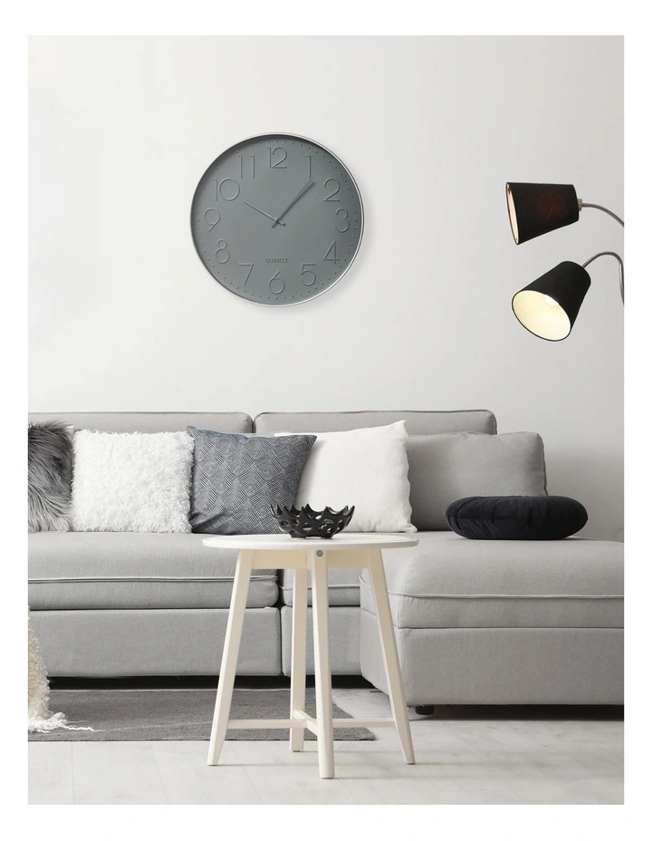 New Town Charcoal Clock 50cm Charcoal 4 New Town Charcoal Clock 50cm Charcoal - Image 2