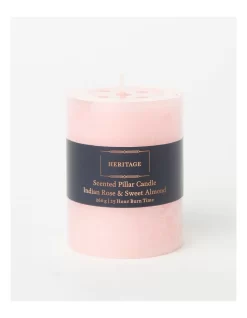 Heritage Rustic Scented Pillar Candle Indian Rose & Sweet Almond 9cm In Pink 7 Heritage Rustic Scented Pillar Candle Indian Rose & Sweet Almond 9cm In Pink -Household Items Shop 868371760 3 720x928