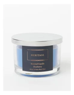 Heritage Candle In Glass Jar Blueberry 8cm In Blue