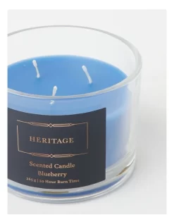 Heritage Candle In Glass Jar Blueberry 8cm In Blue -Household Items Shop 868373110 3 720x928