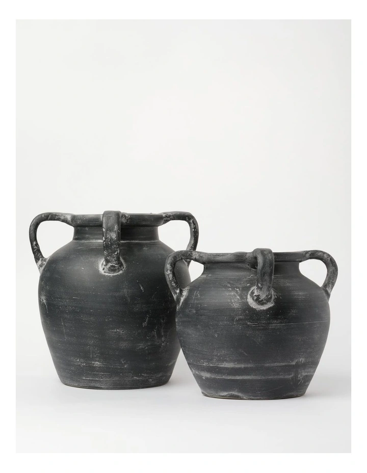 Heritage Kinross Terracotta Vase Large Black 6 Heritage Kinross Terracotta Vase Large Black - Image 4