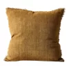 Vintage Linen Fringe Cushion In Bronze -Household Items Shop 868619800 1 720x928
