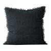 Vintage Linen Fringe Cushion In Slate -Household Items Shop 868789000 1 720x928