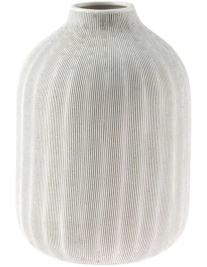 Linen House Haley Vase 24cm In Chalk 3 Linen House Haley Vase 24cm In Chalk