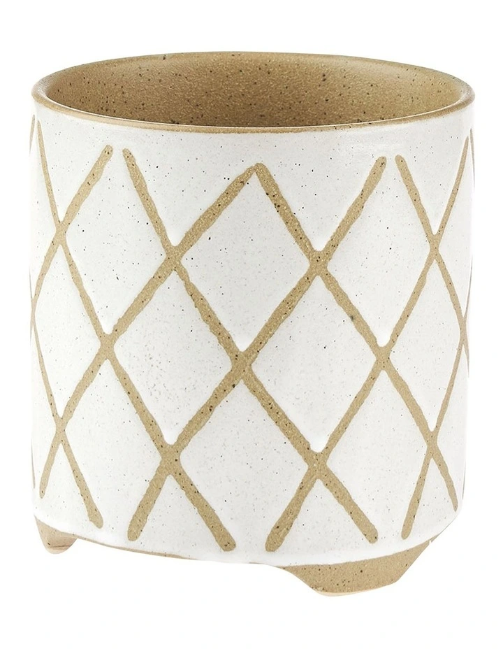 Linen House Estrada Planter Pot 12cm In White 3 Linen House Estrada Planter Pot 12cm In White