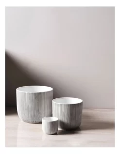 Linen House TaupIn Planter Pot 16.5cm In White -Household Items Shop 869258980 3 720x928