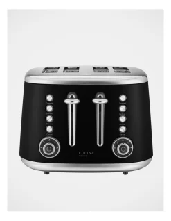Retro 4 Slice Toaster Black CT004B -Household Items Shop 874961650 2 1 720x928