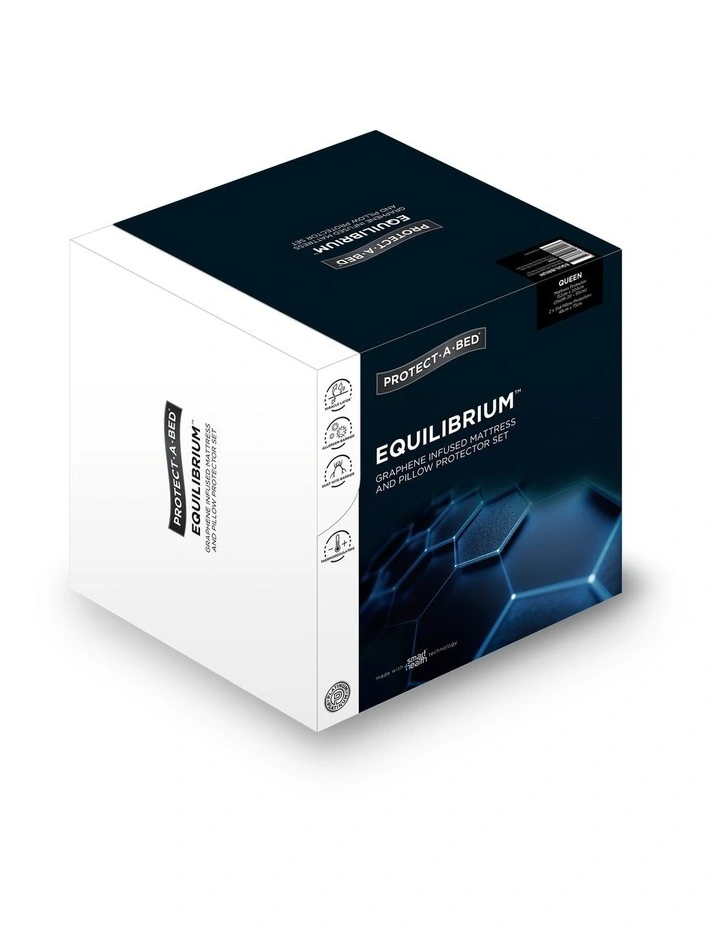 Equilibrium TENCEL & Graphene Infused Dynatex Mattress & Pillow Protector Set 3 Equilibrium TENCEL & Graphene Infused Dynatex Mattress & Pillow Protector Set