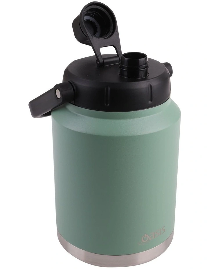Oasis Stainless Steel Double Wall Insulated Jug W/ Carry Handle 2.1L Sage Green 5 Oasis Stainless Steel Double Wall Insulated Jug W/ Carry Handle 2.1L Sage Green - Image 3