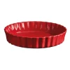 Emile Henry Deep Flan Dish 24cm/1.15L Burgundy