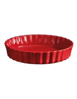 Emile Henry Deep Flan Dish 24cm/1.15L Burgundy