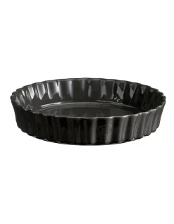 Emile Henry Deep Flan Dish 24cm/1.15L Charcoal