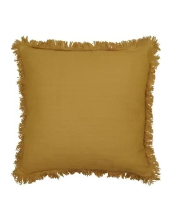 Fringe Cushion 55cm Mustard