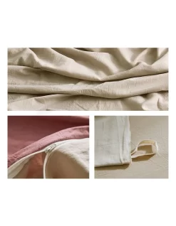 Cotton Queen Quilt Cover Set In Red/Beige -Household Items Shop 884109610 5 720x928