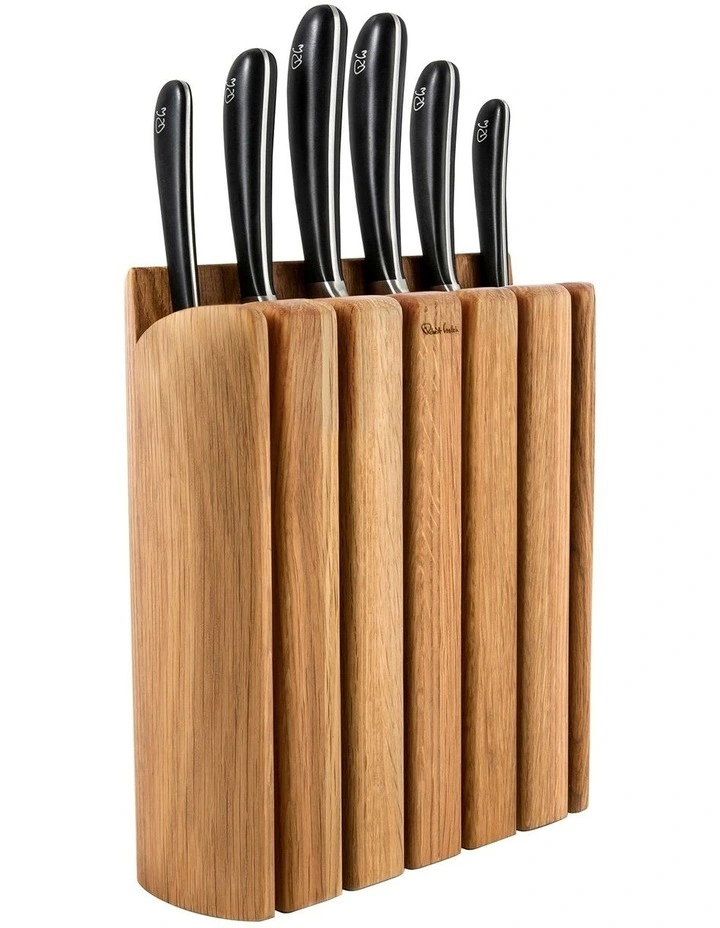 Signature Book Knife Block 7pc Set Oak 3 Signature Book Knife Block 7pc Set Oak
