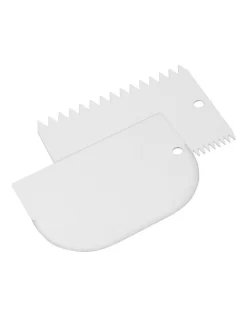 MONDO Icing Comb & Bowl Scraper 2 Piece In White